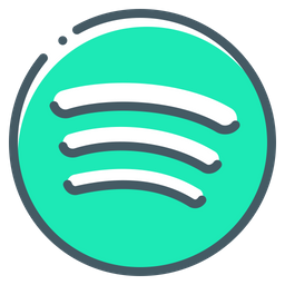Spotify Logo Icon of Colored Outline style  Available in