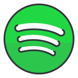 Spotify Logo Icon of Colored Outline style  Available in