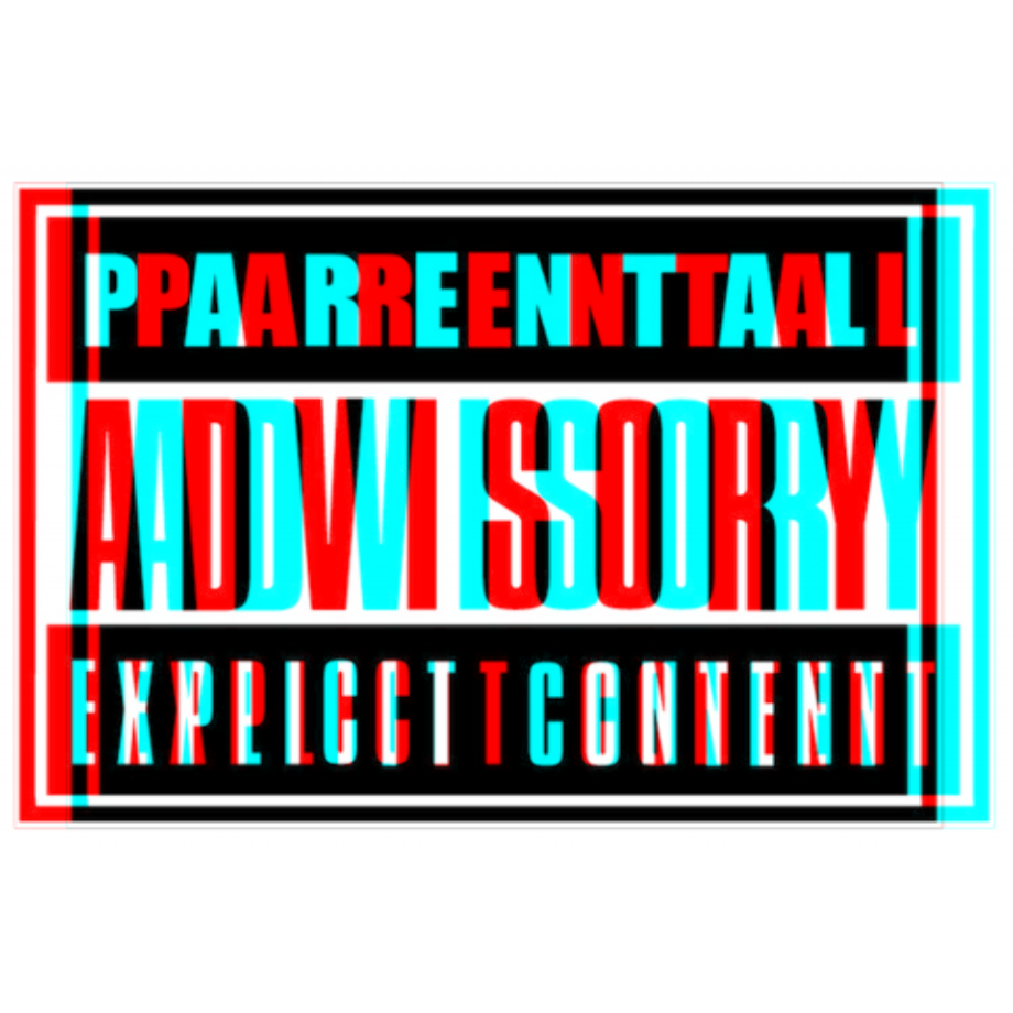Download High Quality parental advisory transparent red