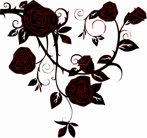 Negative Black Rose Clip Art at Clkercom  vector clip