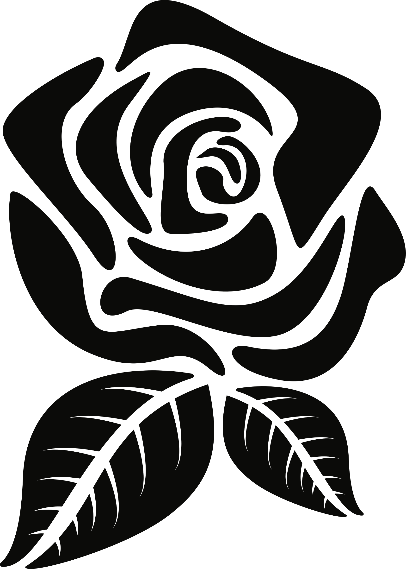 Rose clipart silhouette, Rose silhouette Transparent FREE ... - Black and White Rose Backgrounds