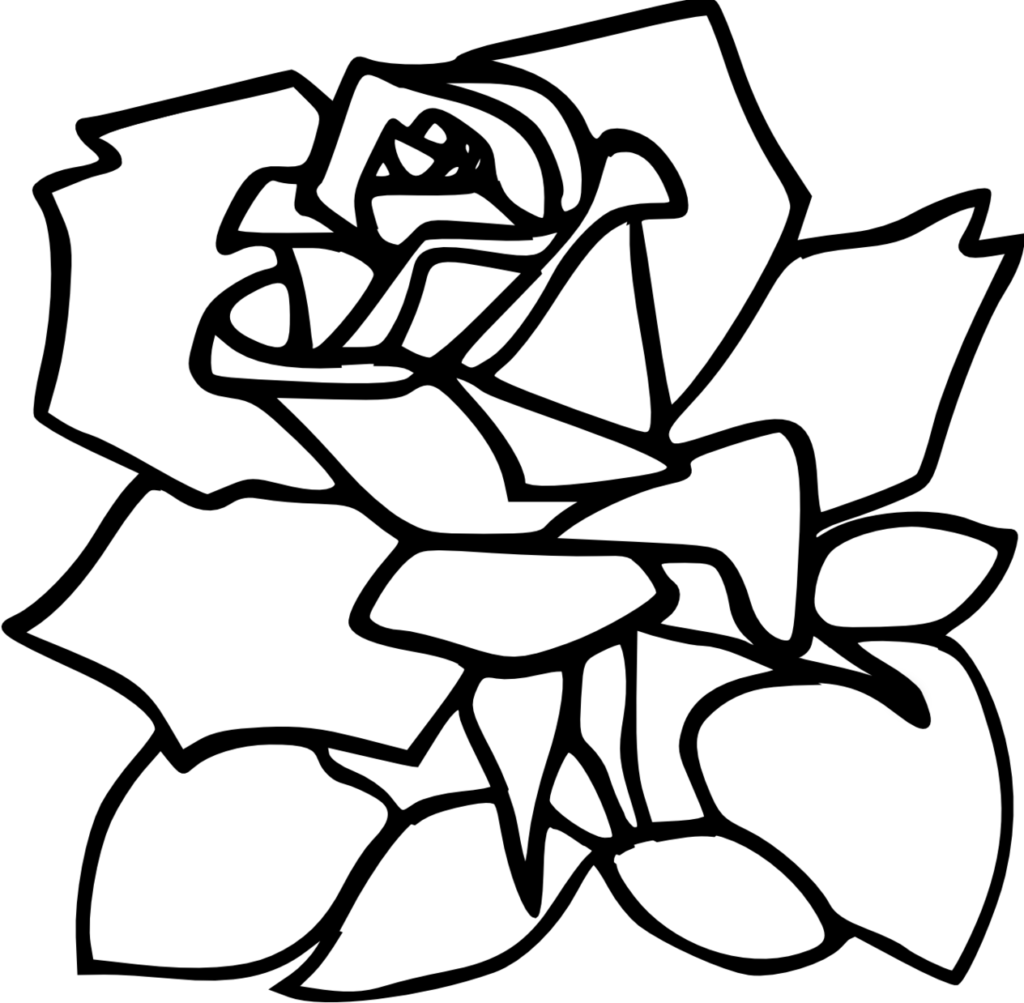 Rose Black And White Clipart  Free download on ClipArtMag