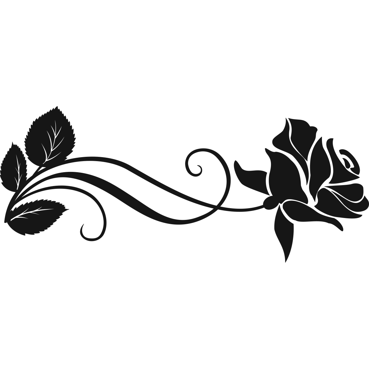 Clip art Rose Vector graphics Silhouette Flower - rose png ... - Black and White Rose Print