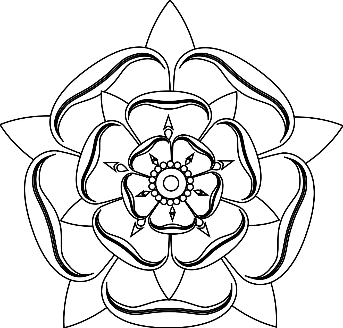 tudor rose tattoo | Tudor rose tattoos, Yorkshire rose ... - Black and White Rose Tattoos