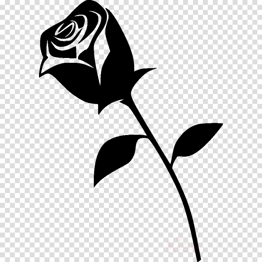 Rose Stencil clipart  Rose Illustration Silhouette