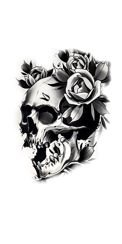 Pin by Atteeq Alvi on Design  Skull rose tattoos Blue