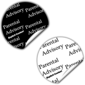 Free Parental advisory turn me up PSD Vector Graphic
