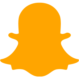 Orange snapchat 2 icon  Free orange social icons
