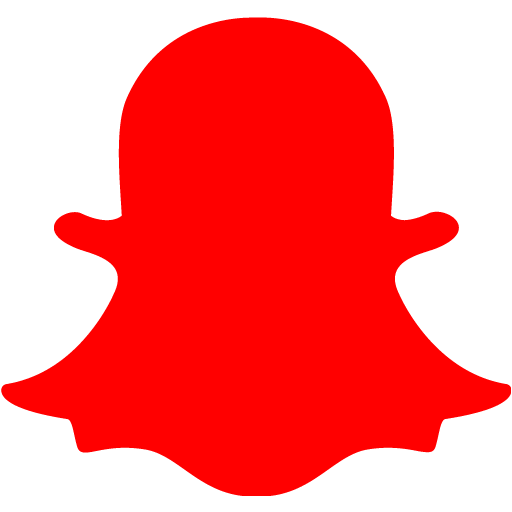 Red snapchat 2 icon  Free red social icons