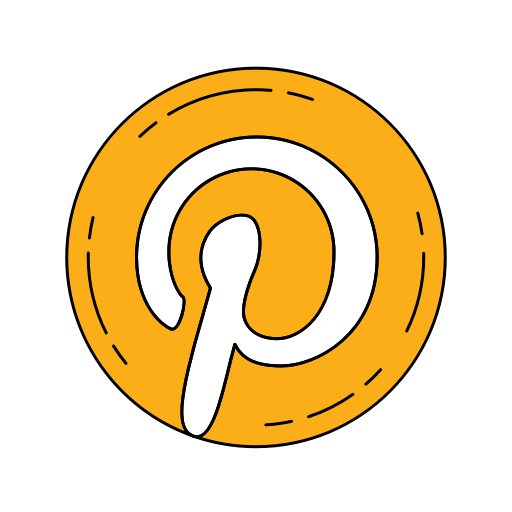 Logo media multimedia orange pinterest social icon