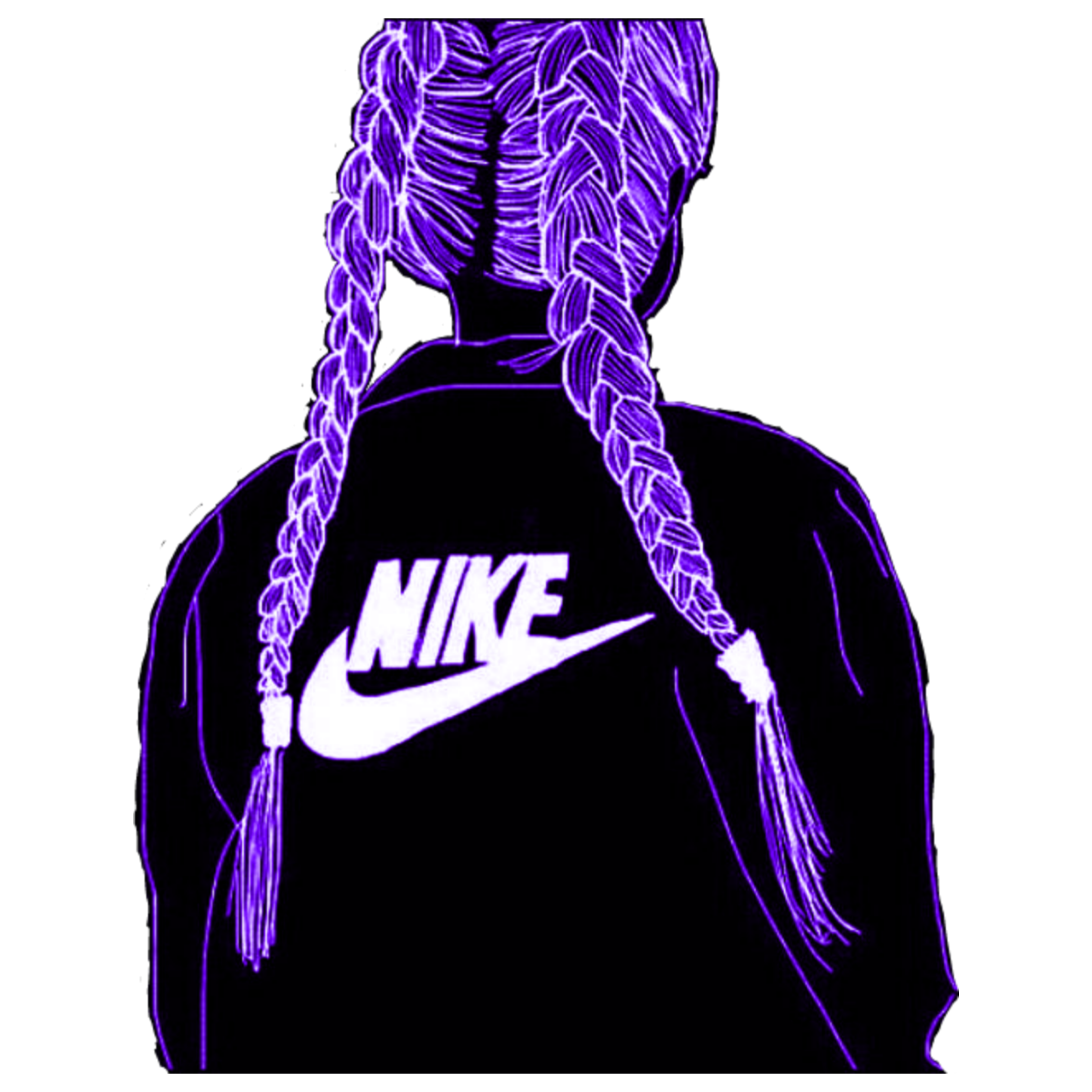 freetoedit remix girl NIKE logo sticker