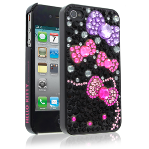 Hello Kitty iPhone 4 Case with Bows Rhinestone Case for