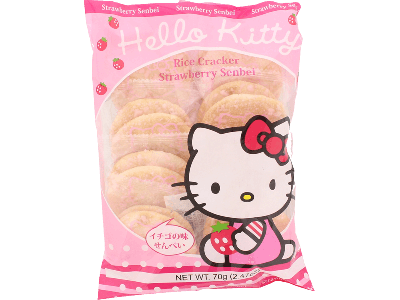 Hello Kitty Rice Cracker Strawberry Senbei  Hello kitty