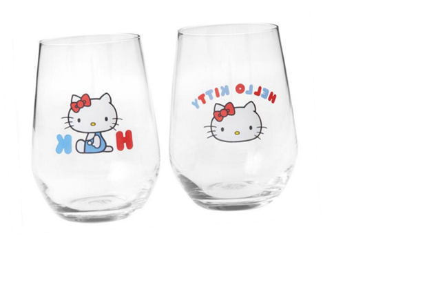 You Can Get A Hello Kitty Wine Glass Set For Less Than 10