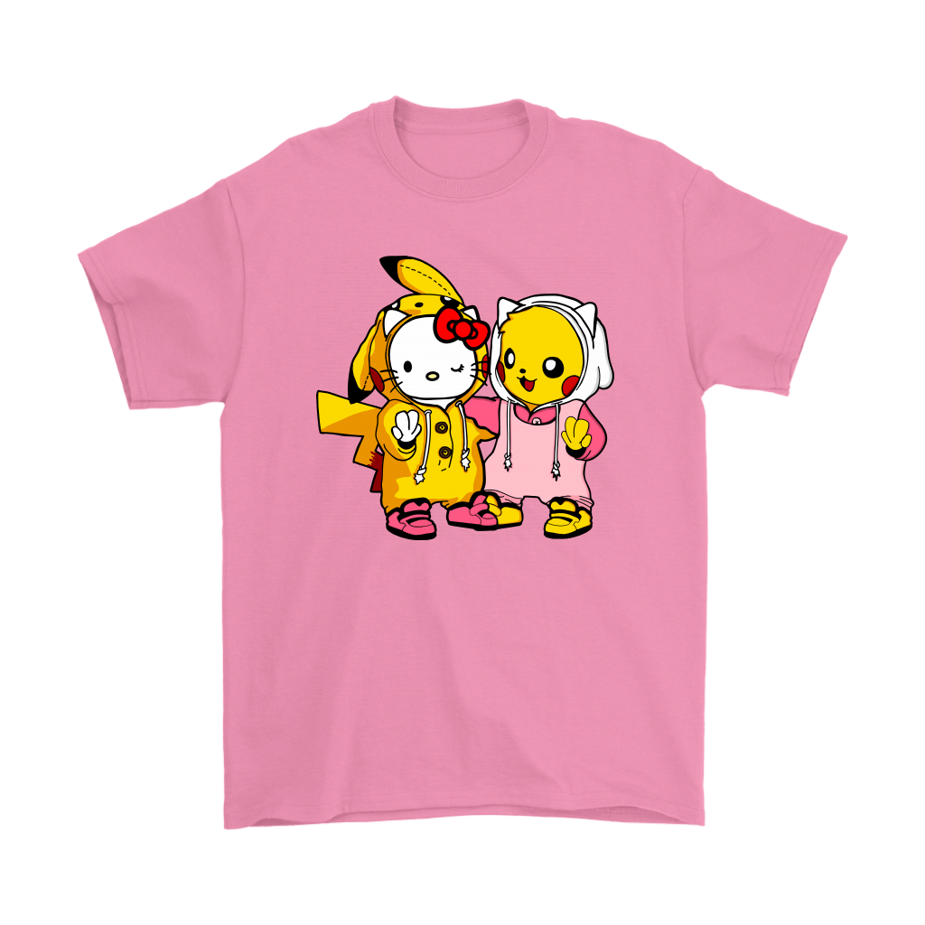 Hello Kitty And Pikachu Cute Costumes Exchange Shirts