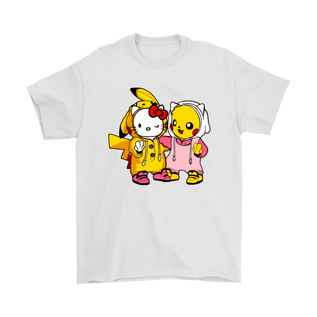 Hello Kitty And Pikachu Cute Costumes Exchange Shirts