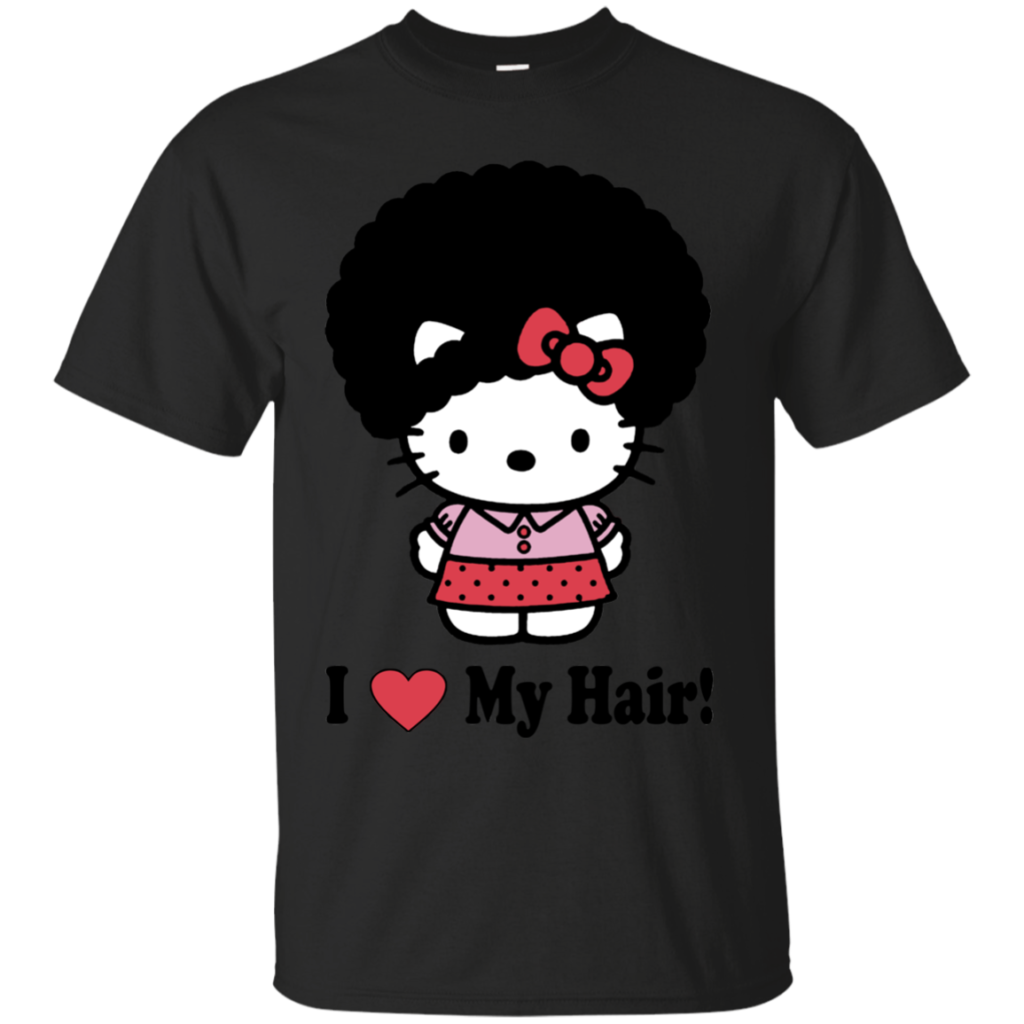 Curly Hair Hello Kitty Shirts I Love My Hair  Teesmiley