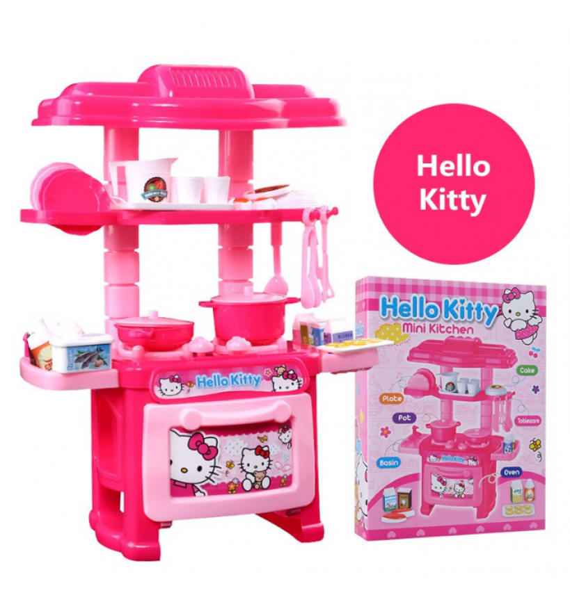 Hello Kitty Mini Kitchen Cooking Pretend Role Play Toys