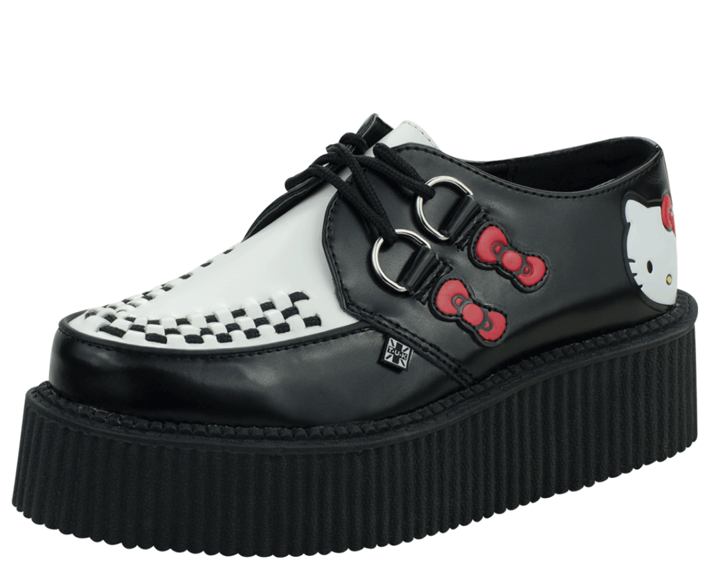 Hello Kitty Black  White Mondo Creepers  TUK Shoes
