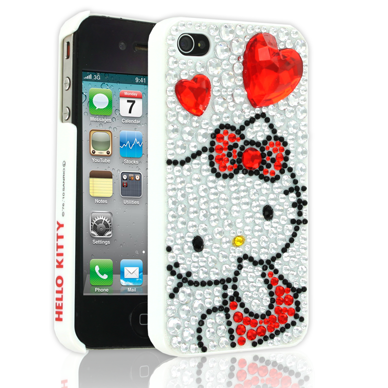 Hello Kitty Case for Apple iPhone 44S  Red  Hello kitty
