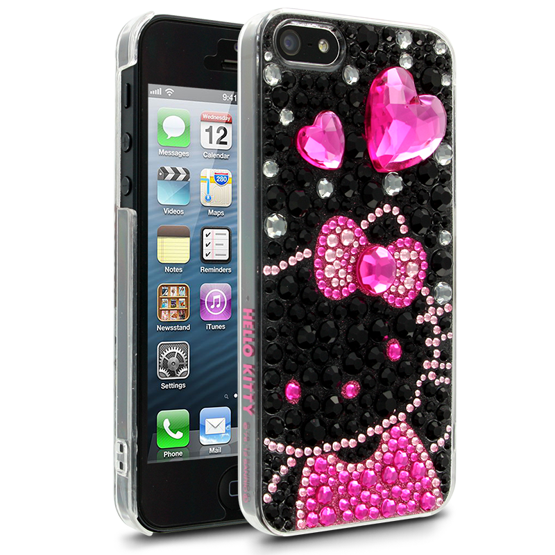 Hello Kitty iPhone 5 Case  Black Jewelry Case for Apple