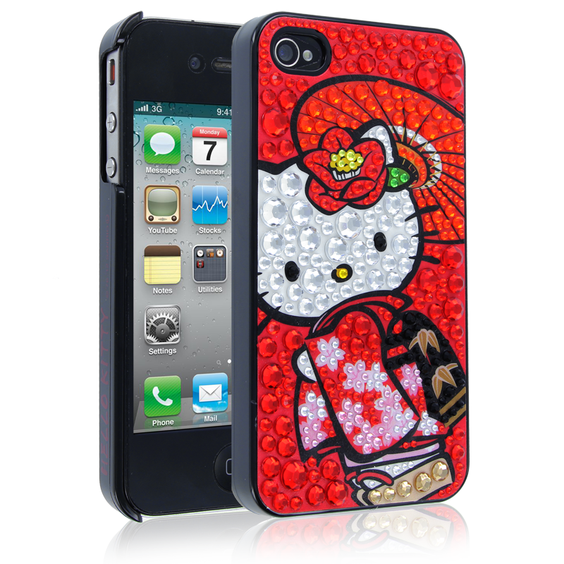 Hello Kitty Kimono Case for Apple iPhone 44S  Red