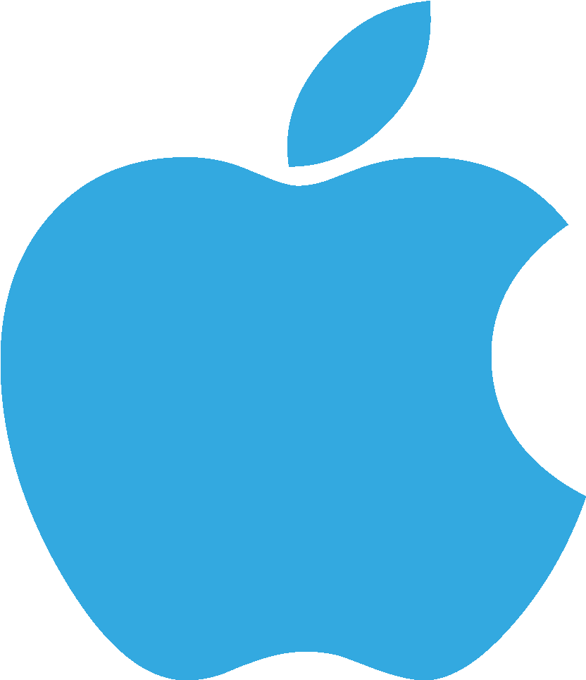Clipart Light Blue  Blue Apple Logo Png Transparent Png