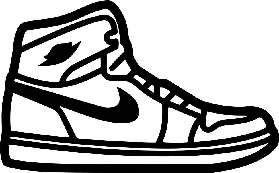 Converse clipart shoe jordan, Converse shoe jordan ... - Nike Logo Sketch