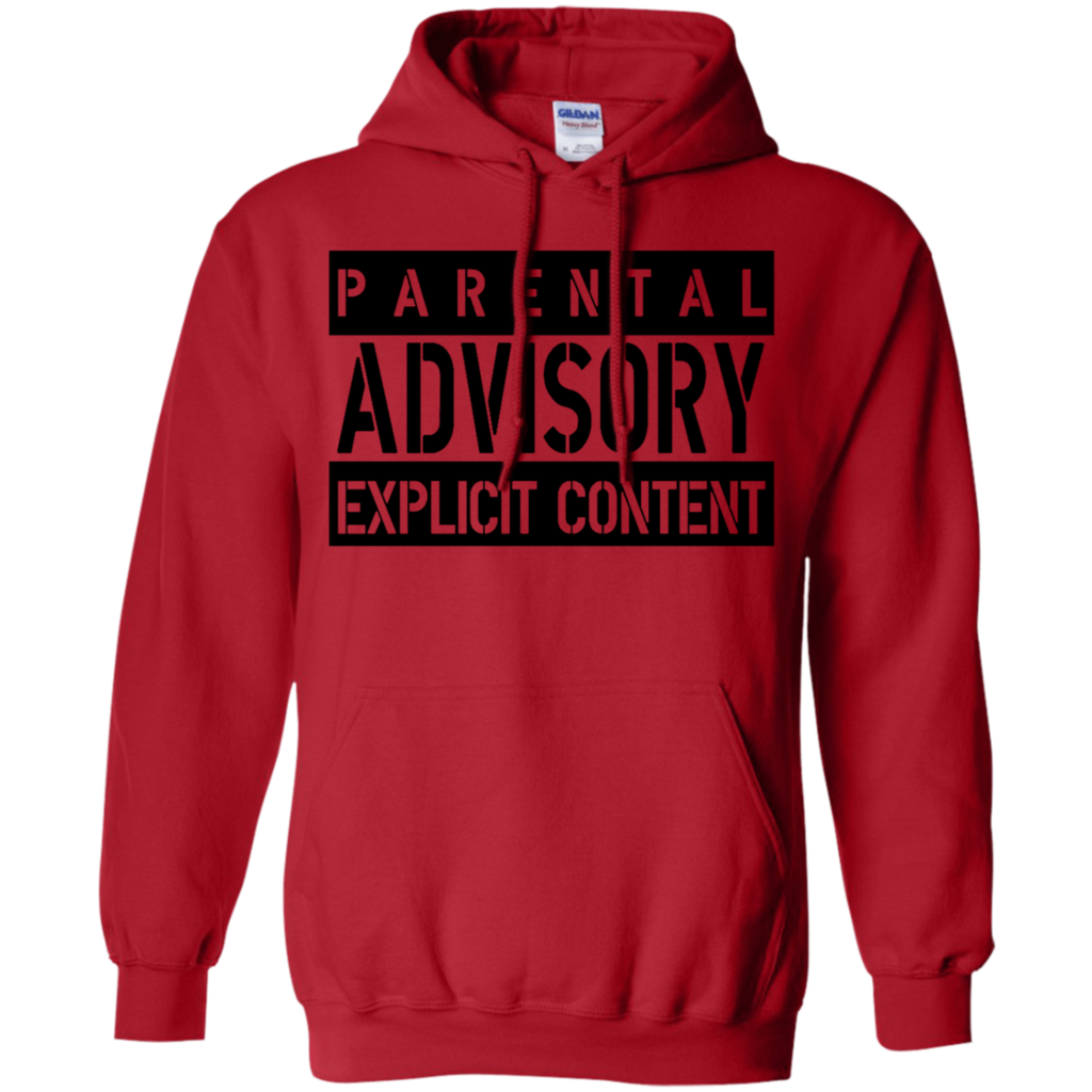 AGR parental advisory explicit W Gildan Pullover Hoodie