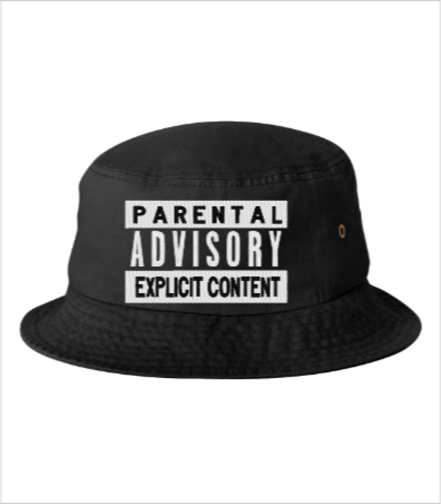 PARENTAL ADVISORY embroidery hat  Bucket Hat  Hat