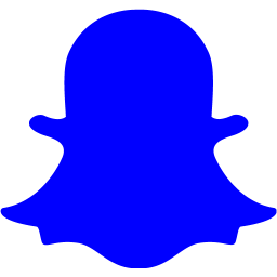 Blue snapchat 2 icon  Free blue social icons