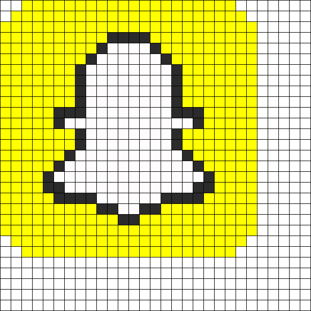 Snapchat Perler Bead Pattern  Dibujos en cuadricula