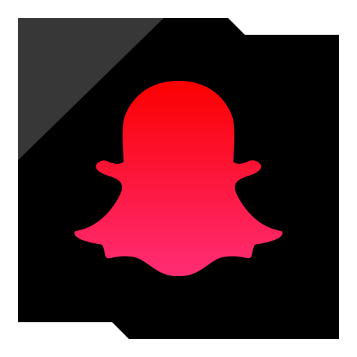 Company, logo, media, snapchat, social icon - Red and Black Snapchat Logo