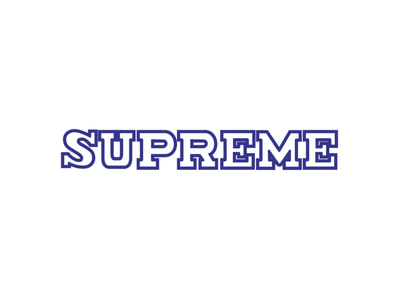 Transparent Blue Supreme Logo