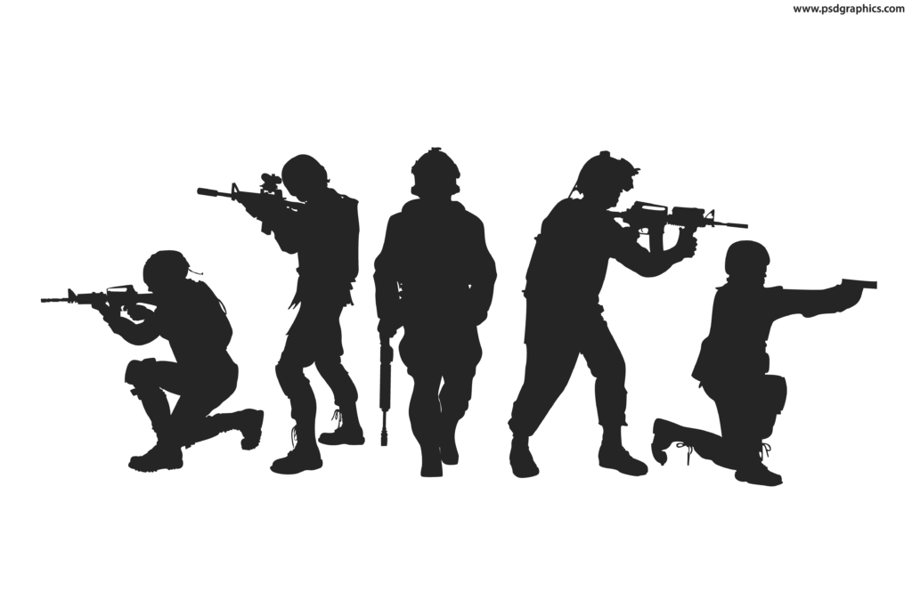 Silhouette Soldier Military Army  soldiers png download