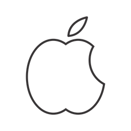 Apple logo Icon of Line style - Available in SVG, PNG, EPS ... - Apple Logo Font