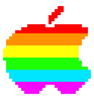 Rainbow apple logo  Pixel Art Maker