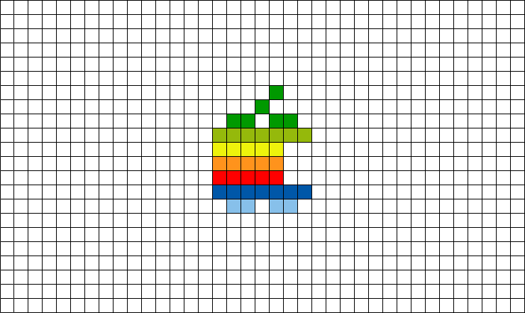 Rainbow Apple Pixel Logo  BRIK