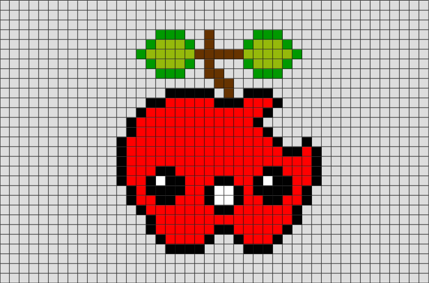 pixel art apple