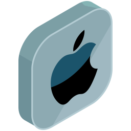 Apple Logo Icon of Isometric style  Available in SVG PNG