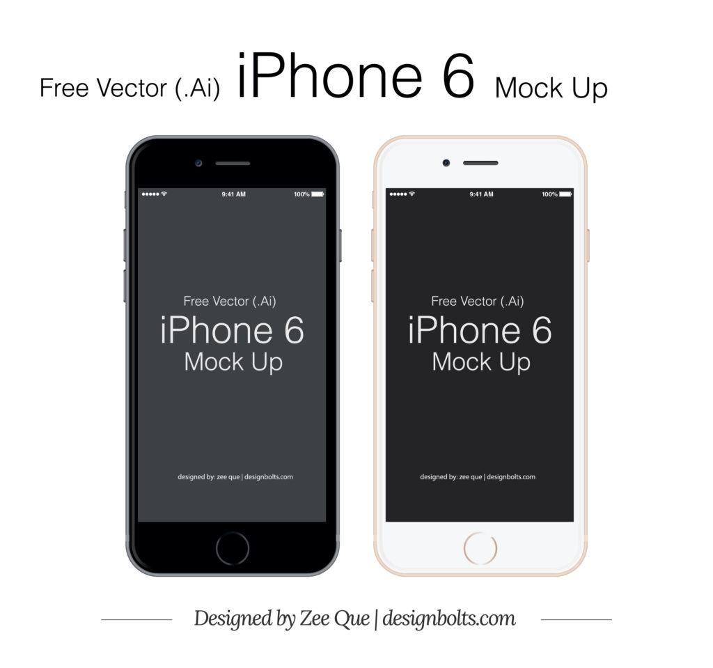 12 IPhone 6 Mockups Vector Images  Wireframe iPhone 6