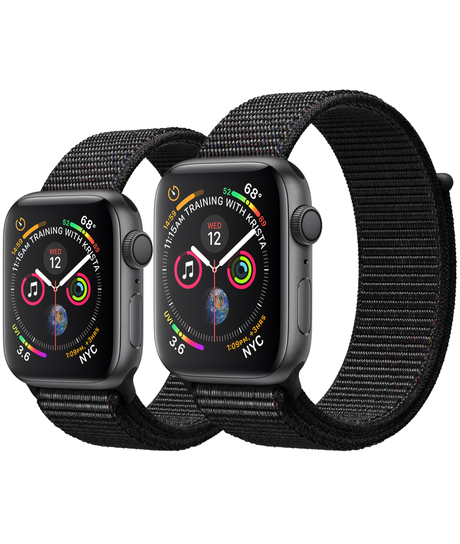 Apple Watch Space Gray Aluminum Case with Black Sport Loop