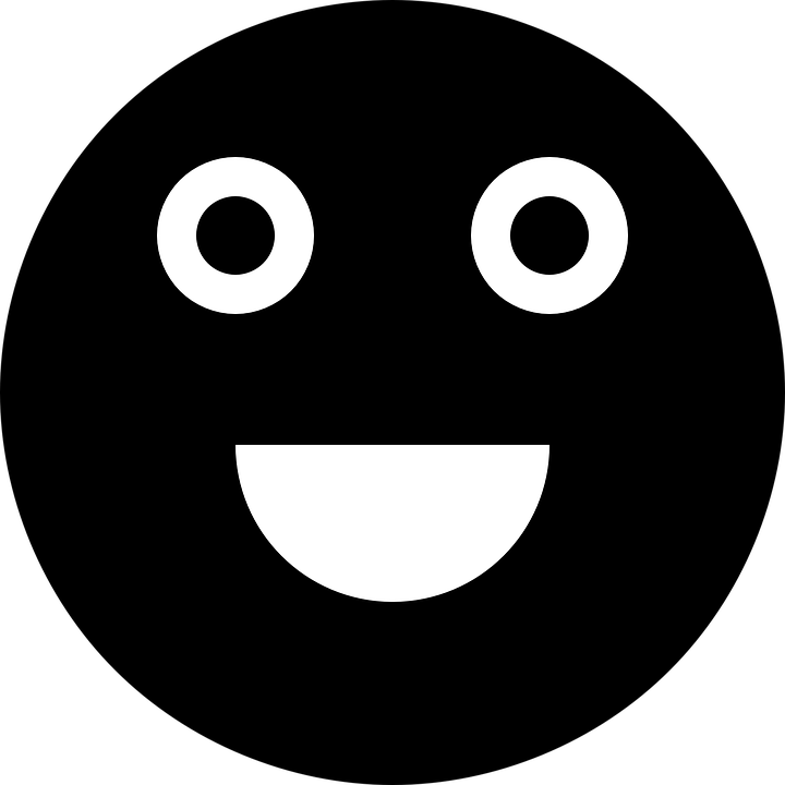 Smiley face black and white free vector graphic emoticon