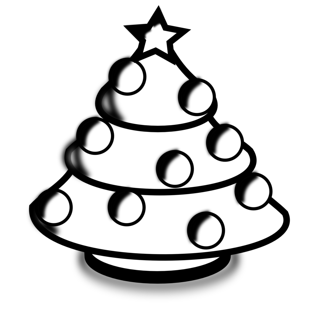 Christmas Clipart Black And White  Clipartsco