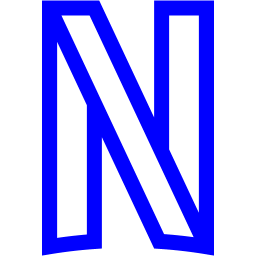Blue netflix icon  Free blue site logo icons