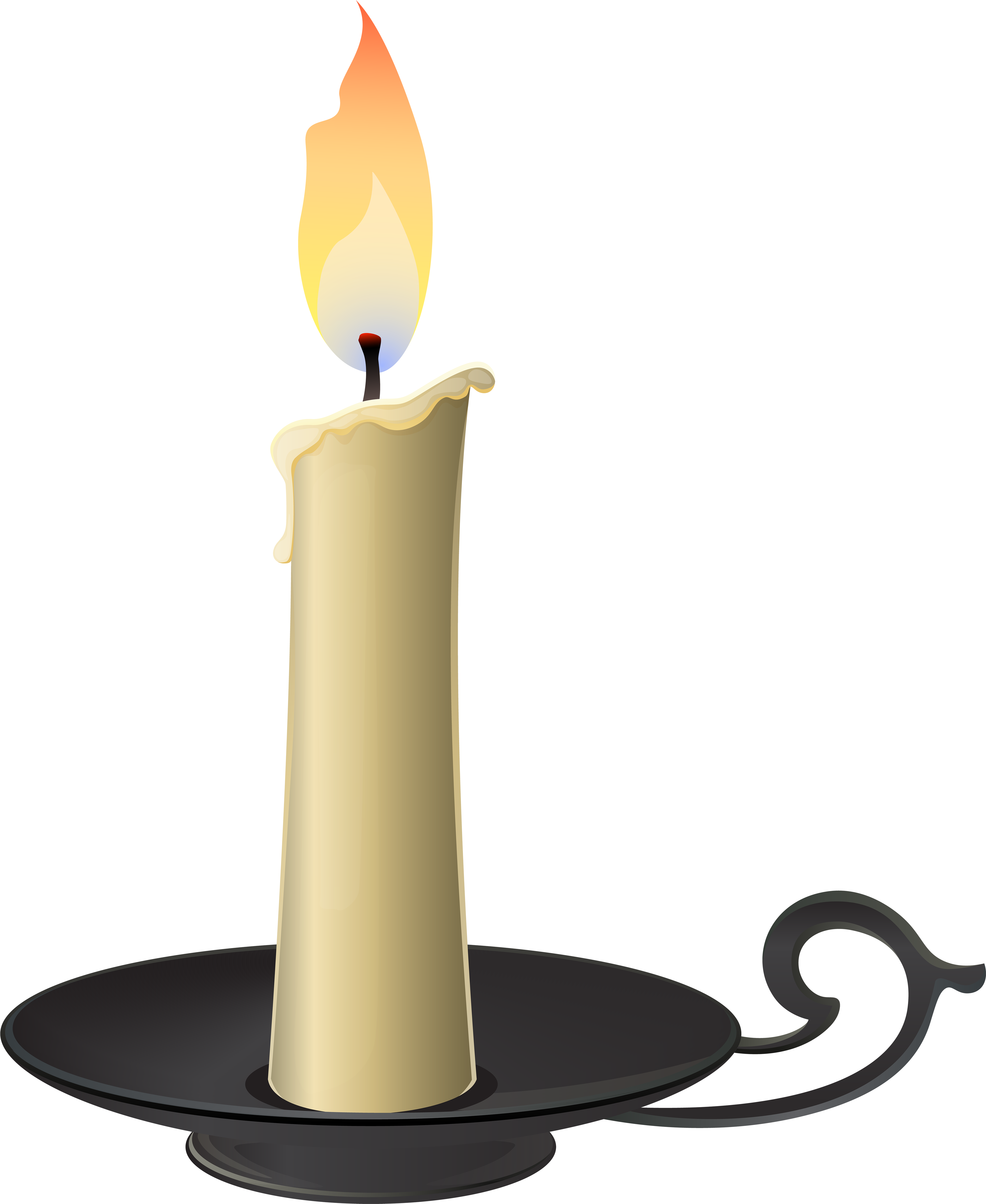 Candlestick Png Clip Art - Candle In Holder Clipart ... - Christmas Candle Clip Art Black and White