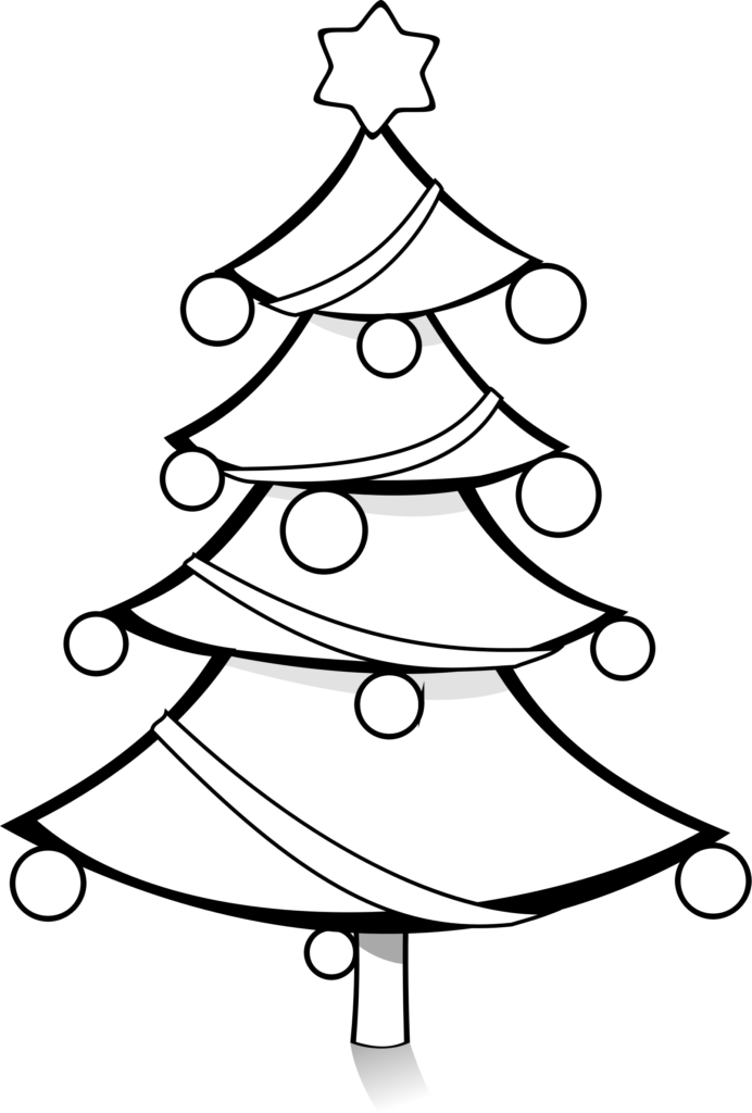 Christmas tree bw clip art clipart collection  Cliparts