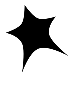 Black Star White Outline Clip Art at Clkercom  vector