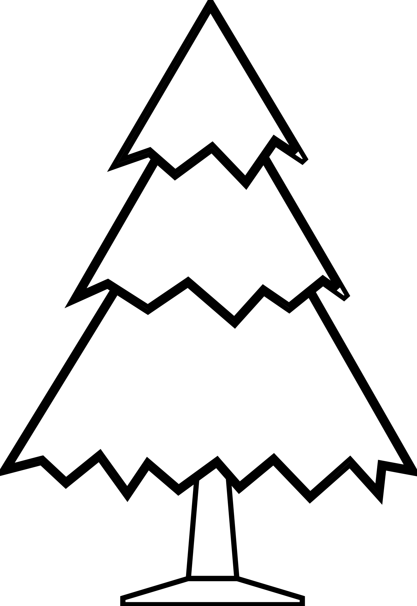 Christmas Tree Clipart Black And White  Clipart Panda