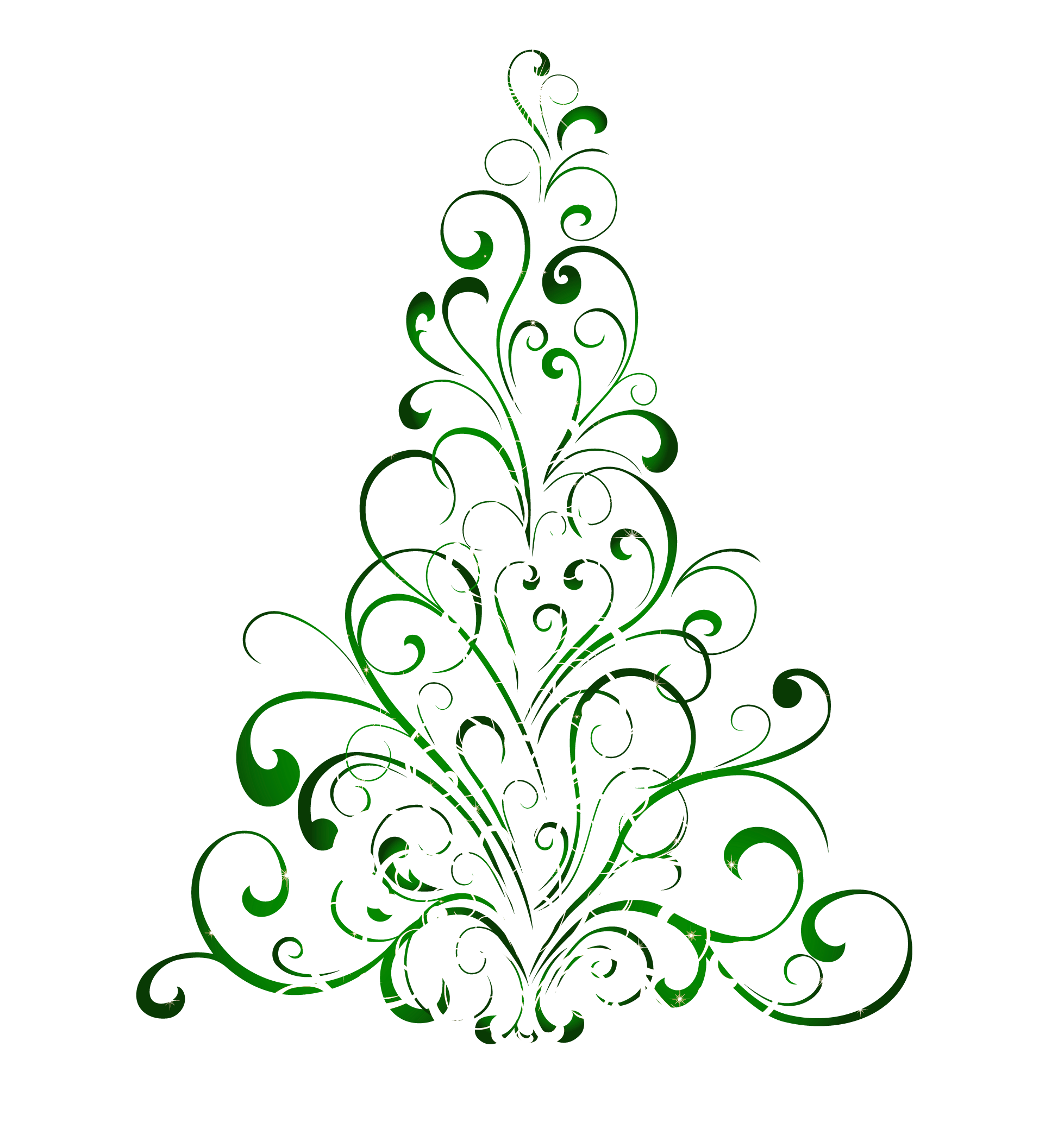 Black And White Christmas Tree Clipart  Free download on